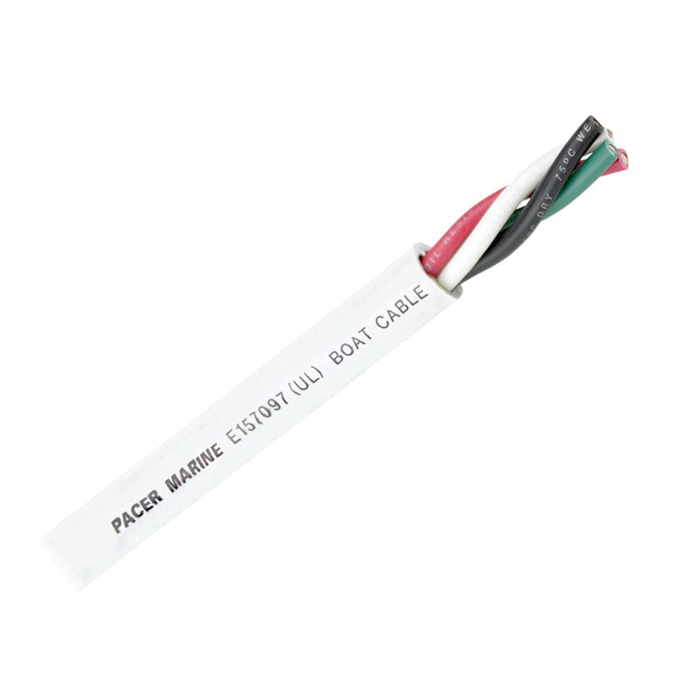 Pacer Group Pacer Round 4 Conductor Cable - 100' - 12/4 AWG - Black, Green, Red & White Electrical