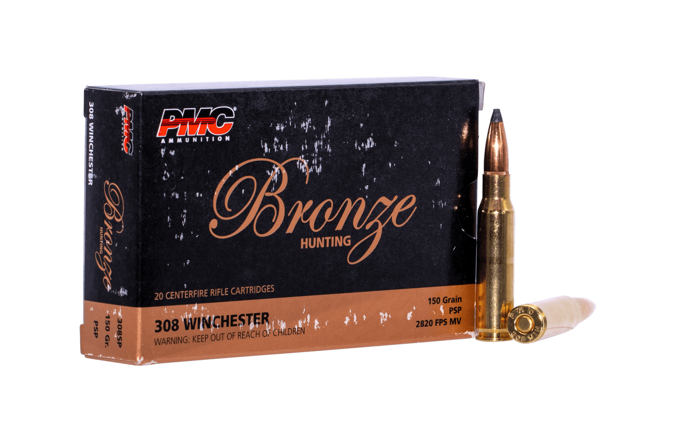 PMC Pmc Bronze Rifle Ammo 308 Win. Psp 150 Gr. 20 Rd. Ammo