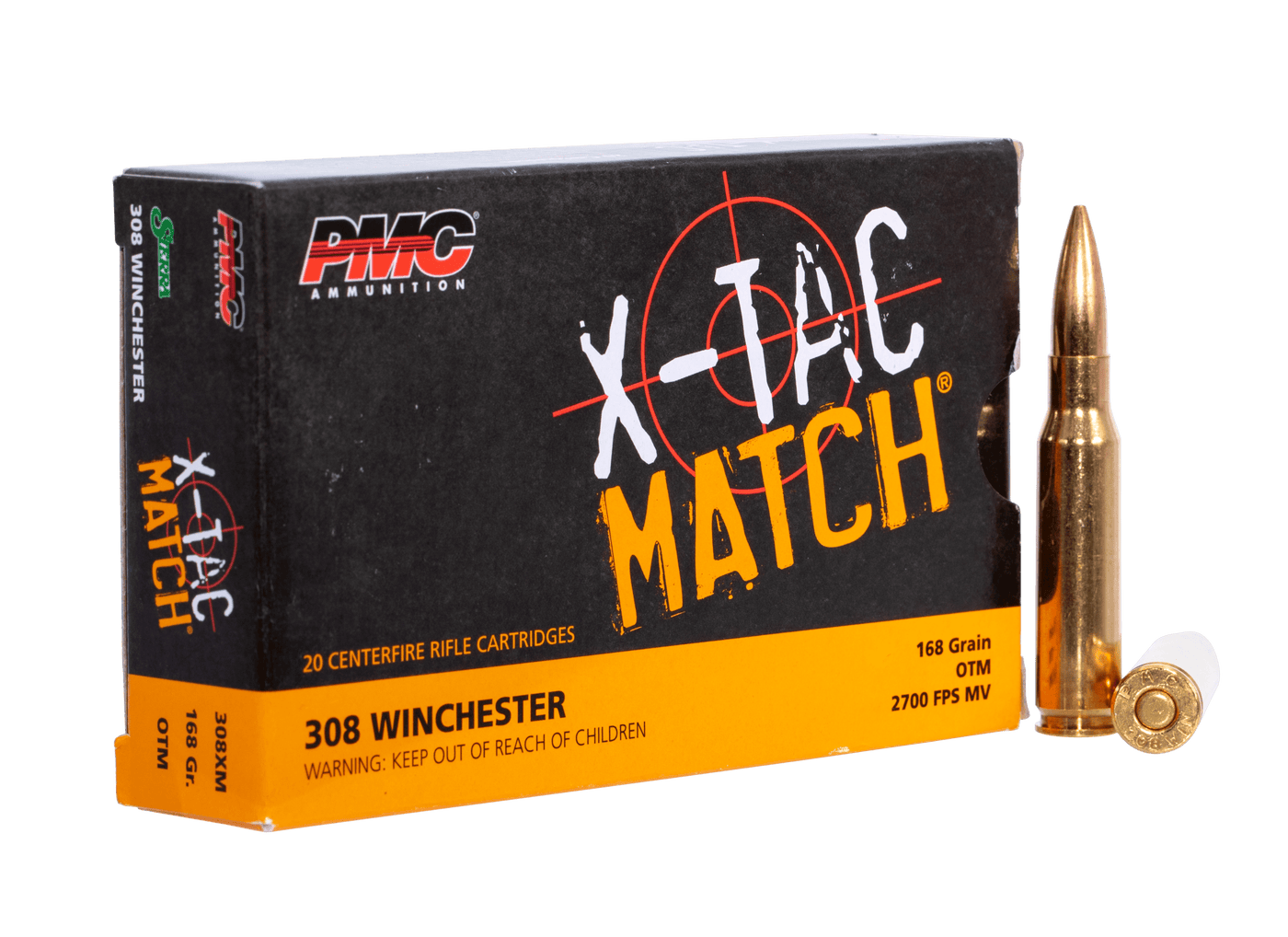 PMC Pmc X-tac Match Rifle Ammo 308 Win. Otm 168 Gr. 20 Rd. Ammo