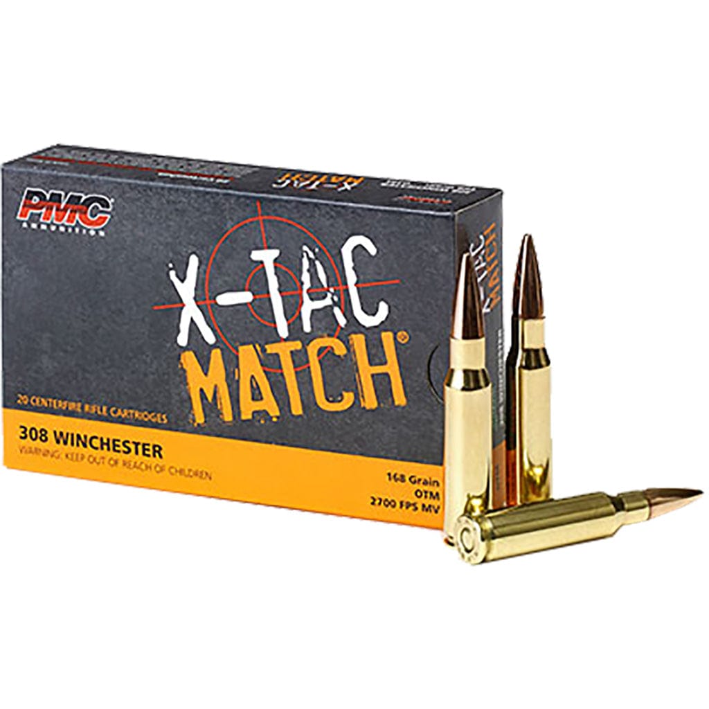 PMC Pmc X-tac Match Rifle Ammo 308 Win. Otm 168 Gr. 20 Rd. Ammo