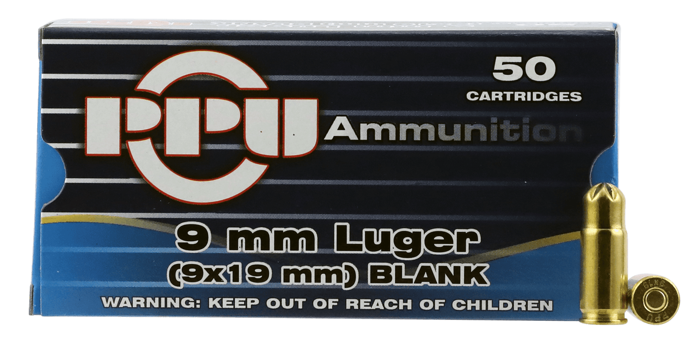 PPU Ppu Blank Ammo, Ppu Ppb9l       9mm Luger Blank              50/20 Ammo