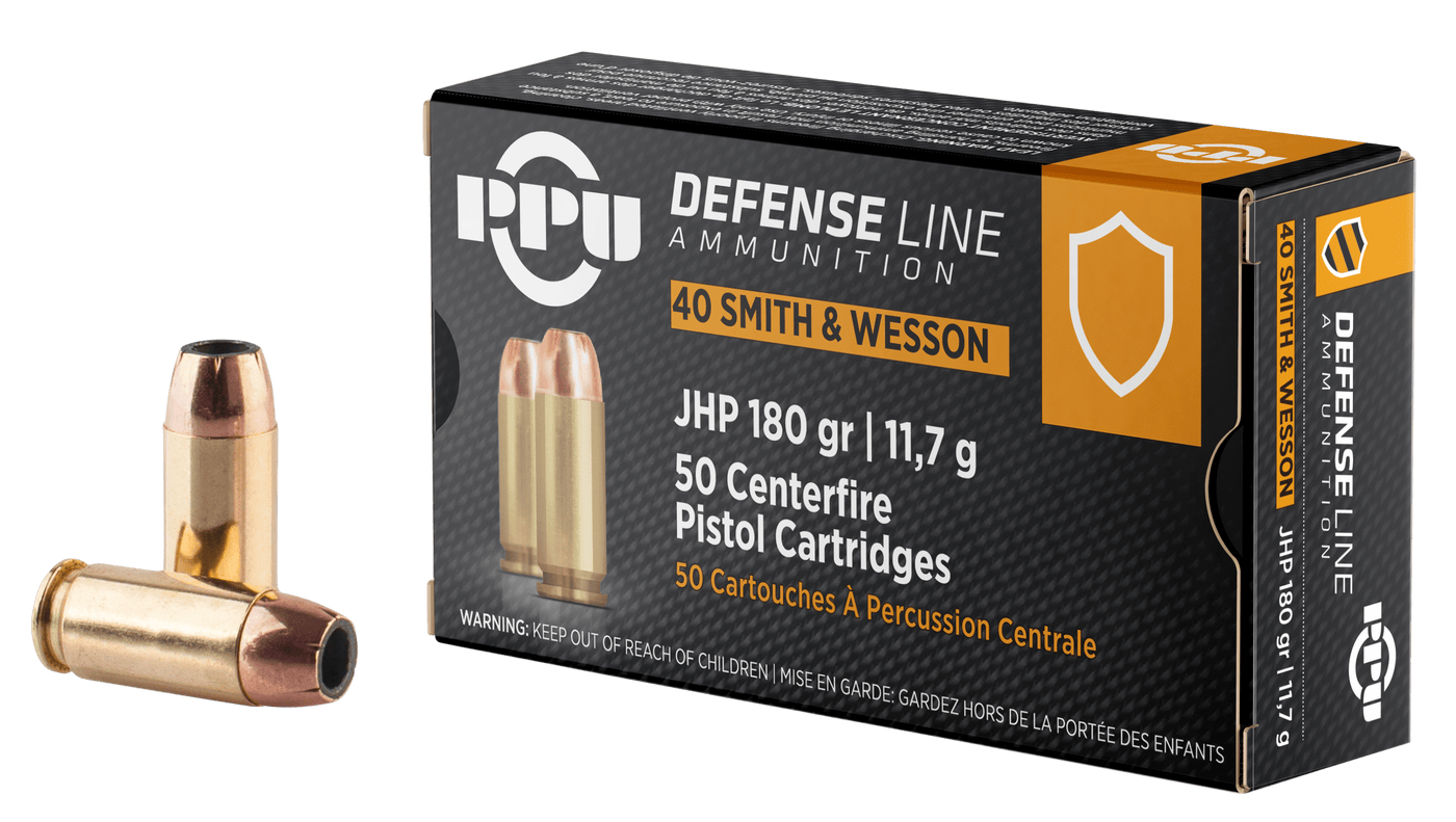 PPU Ppu Defense, Ppu Ppd40       40s         180 Jhp          50/10 Ammo