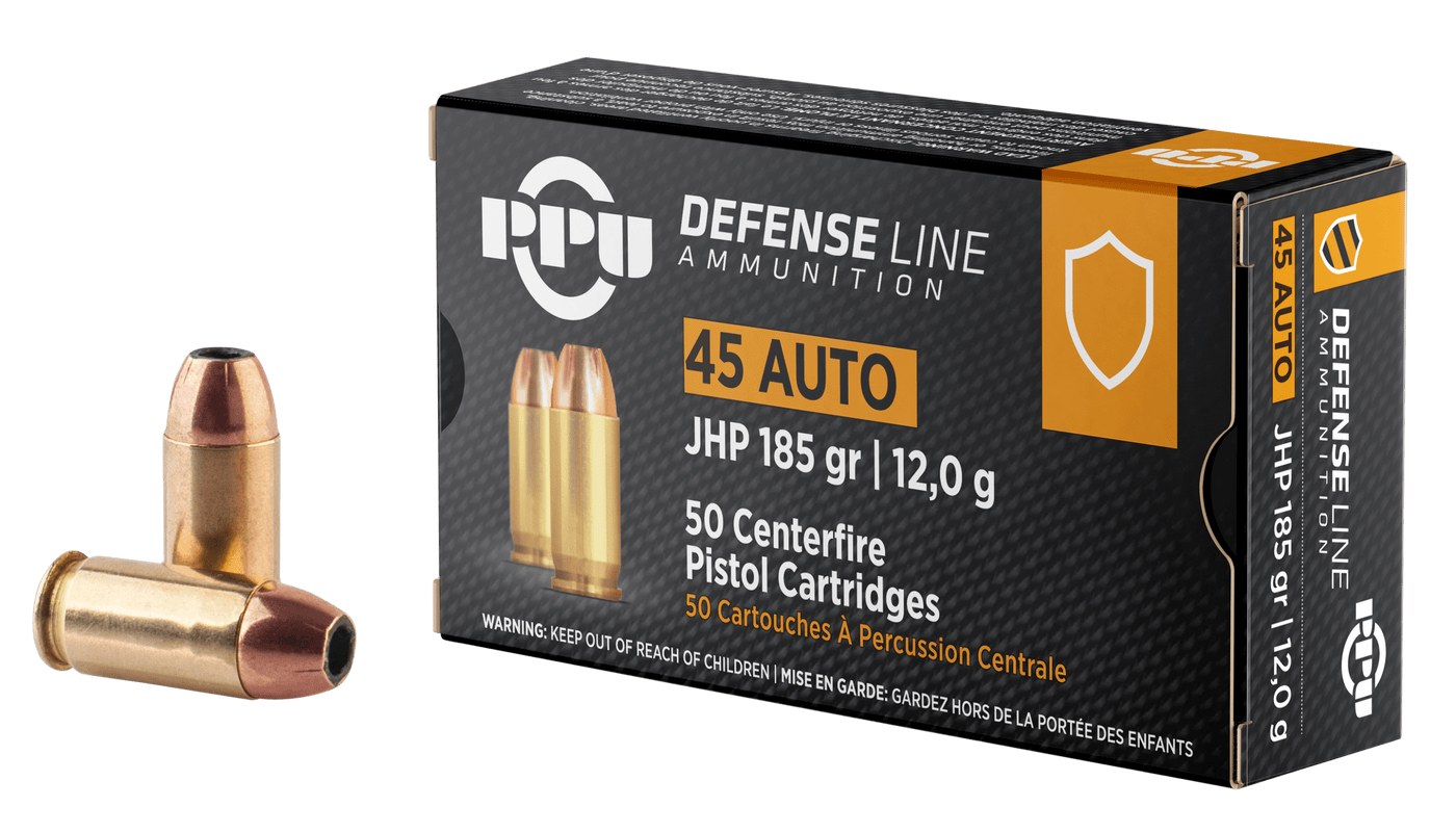 PPU Ppu Defense, Ppu Ppd45       45acp       185 Jhp          50/10 Ammo