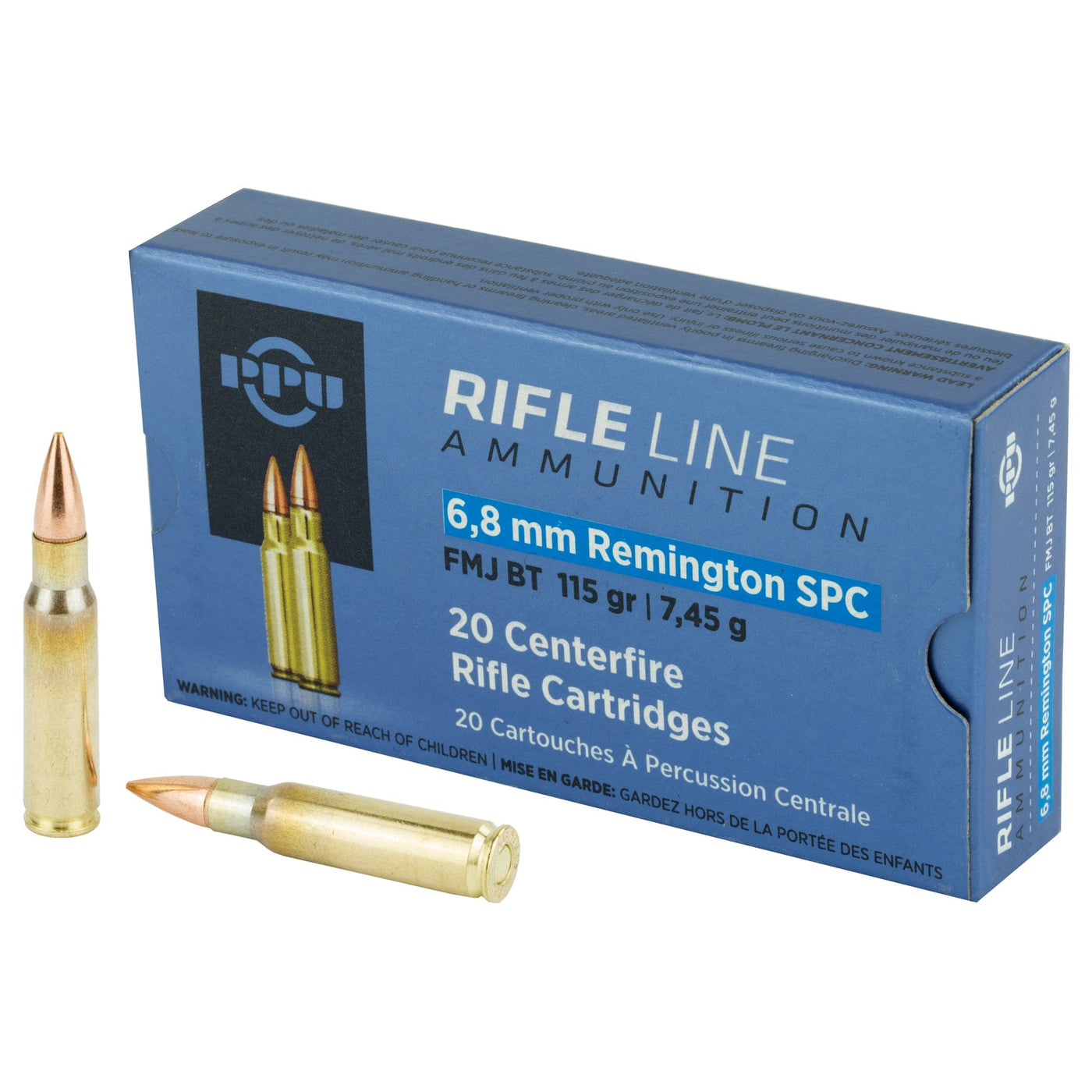 Prvi Partizan Ppu 6.8spc Fmjbt 115gr 20/1000 Ammunition