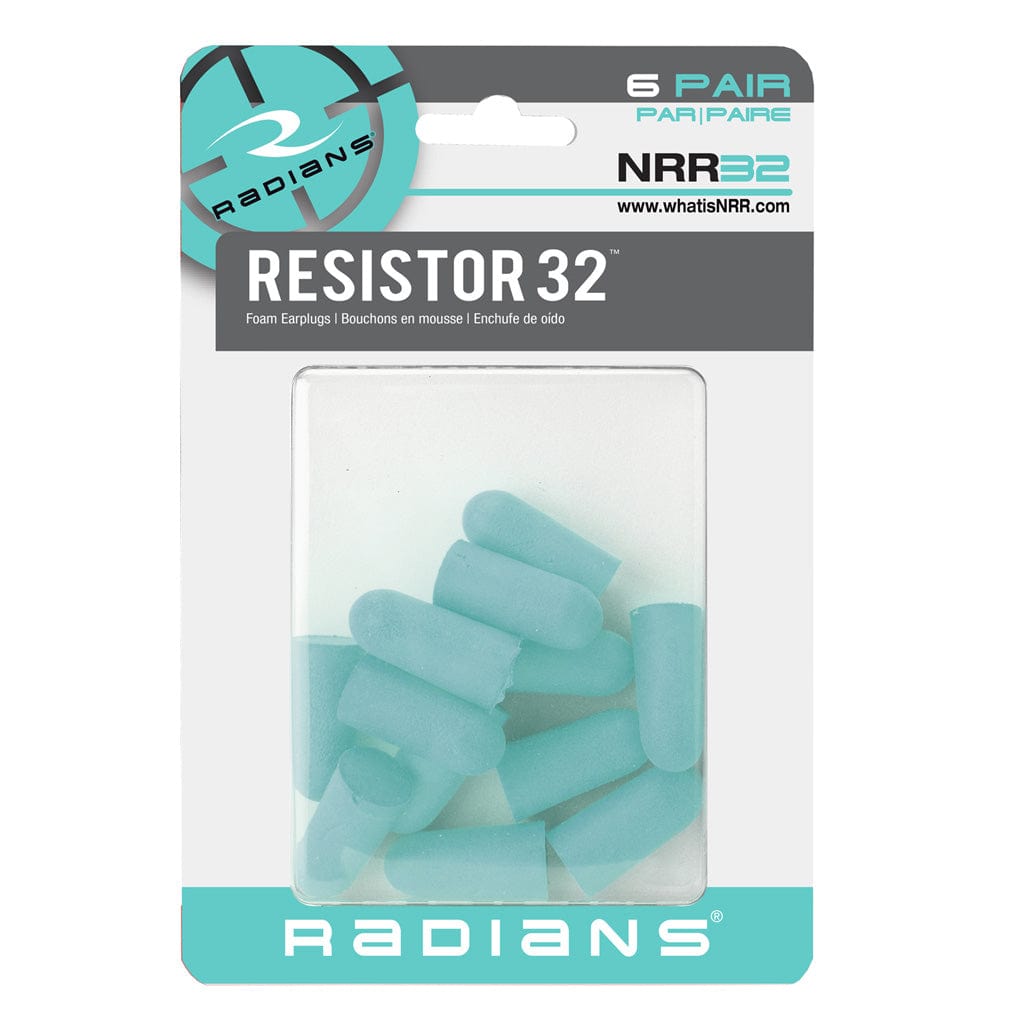 Radians Radians Resistor32 Foam Earplugs Aqua 6 Pr. Shooting Gear and Acc