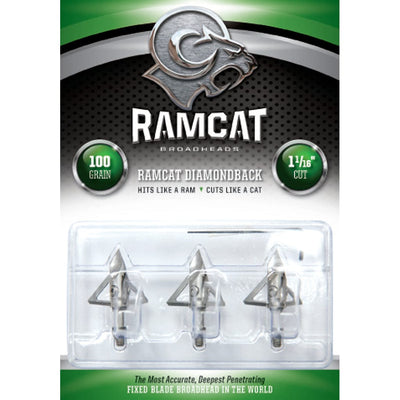Ramcat Ramcat Diamondback Broadheads 100 Gr. 3 Pk. Archery Accessories