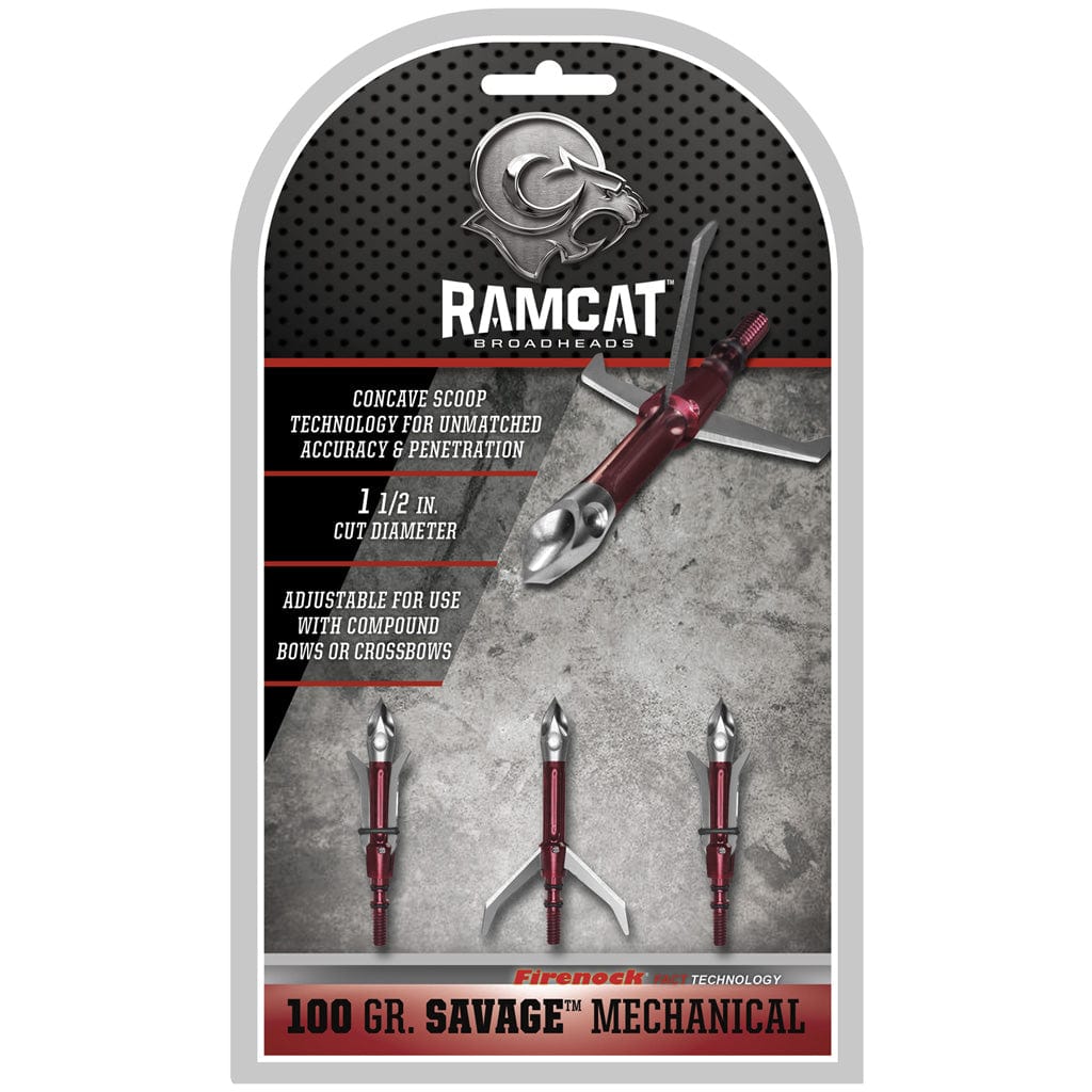 Ramcat Ramcat Savage Mechanical Broadheads 100 Gr. 3 Pk. Archery Accessories