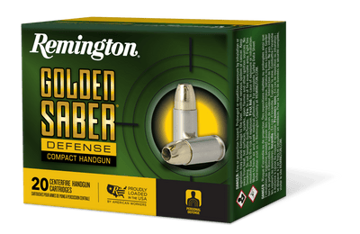 Remington Ammunition Remington Ammunition Golden Saber, Rem 27613 Gsc9mmbn   9mm    124 Bjhp         20/25 Ammo