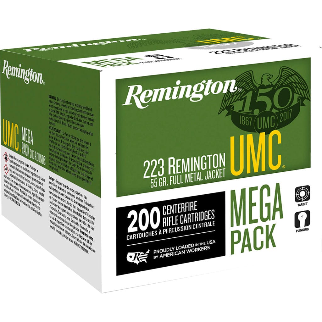 Remington Ammunition Remington Ammunition Umc, Rem 23683 L223r3a   Umc 223 Mega    55 Mc  200/4 55 Grain / 223 Remington / 200 Ammo