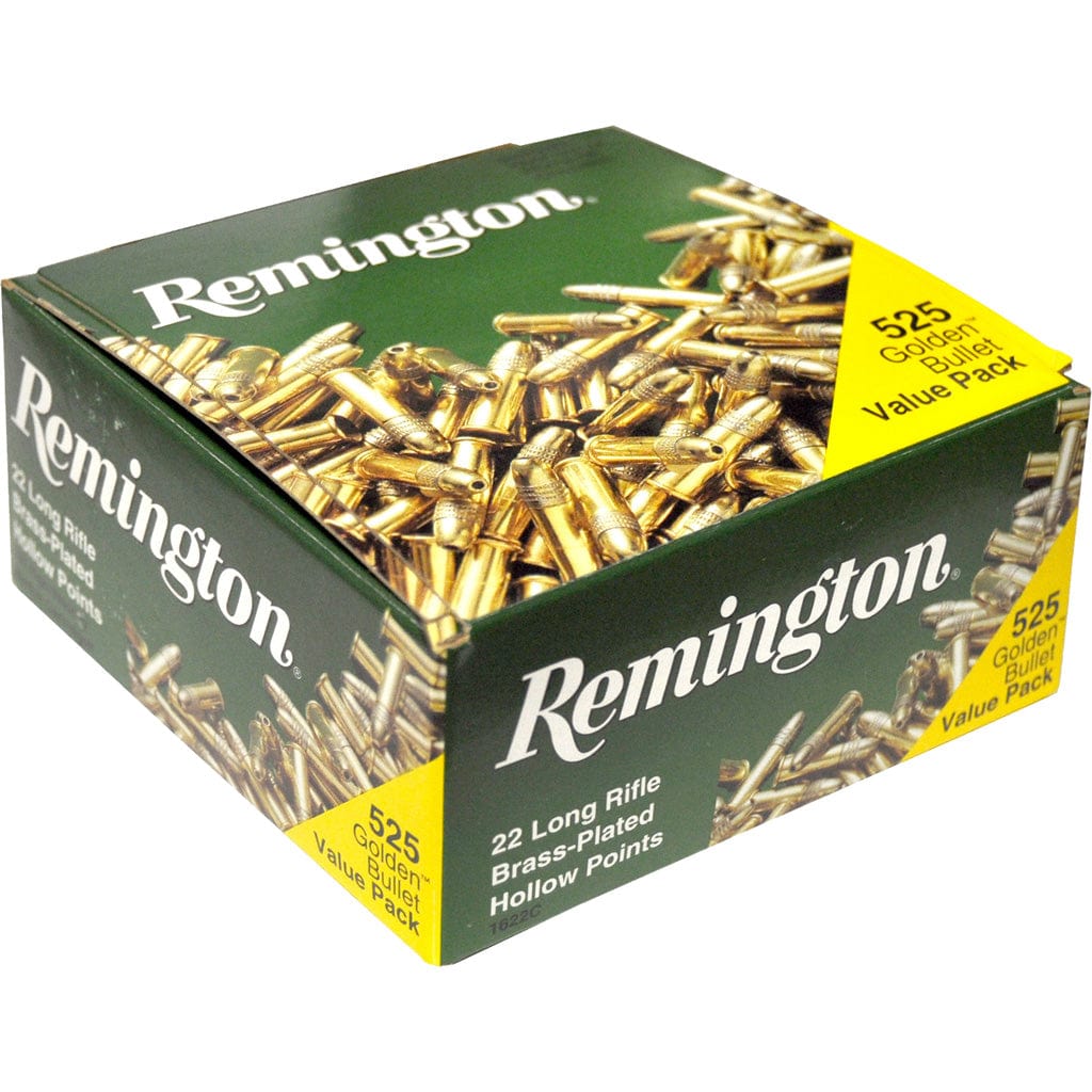Remington Ammunition Remington Golden Bullet Rimfire Ammo 22 Lr 36 Gr. Plated Hp 525 Rd. Ammo