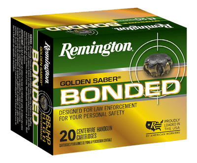 Remington Ammunition Remington Golden Saber Bonded Handgun Ammo 40 S&w 180 Gr. Bjhp Bonded 20 Rd. Ammo
