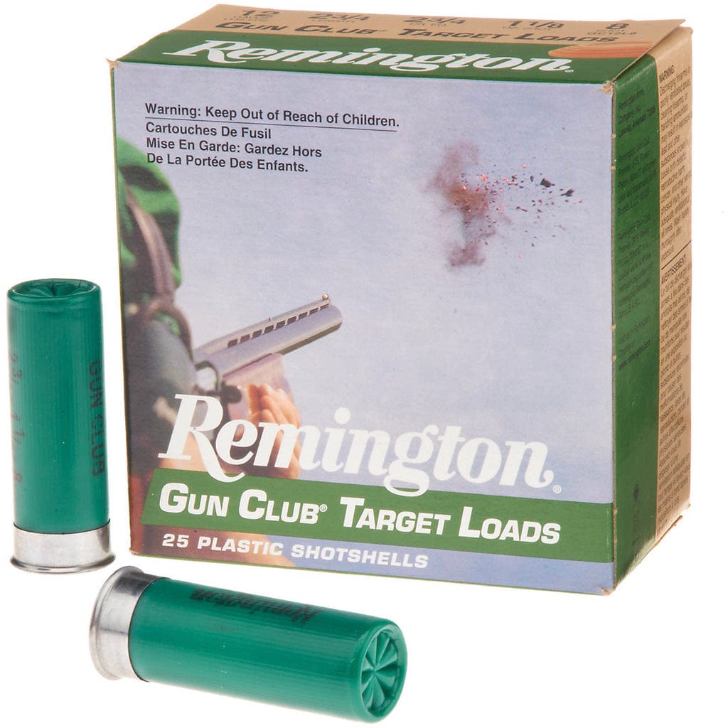 Remington Ammunition Remington Gun Club Cure Target Loads 12 Ga. 2.75 In. Low Recoil 8 Shot 25 Rd. Ammo