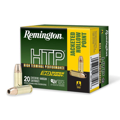 Remington Ammunition Remington Htp Handgun Ammo 30 Super Carry 100 Gr. Jhp Htp 20 Rd. Ammo