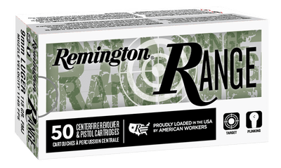 Remington Ammunition Remington Range Pistol Ammo 9mm 124 Gr. Fmj 50 Rd. Ammo