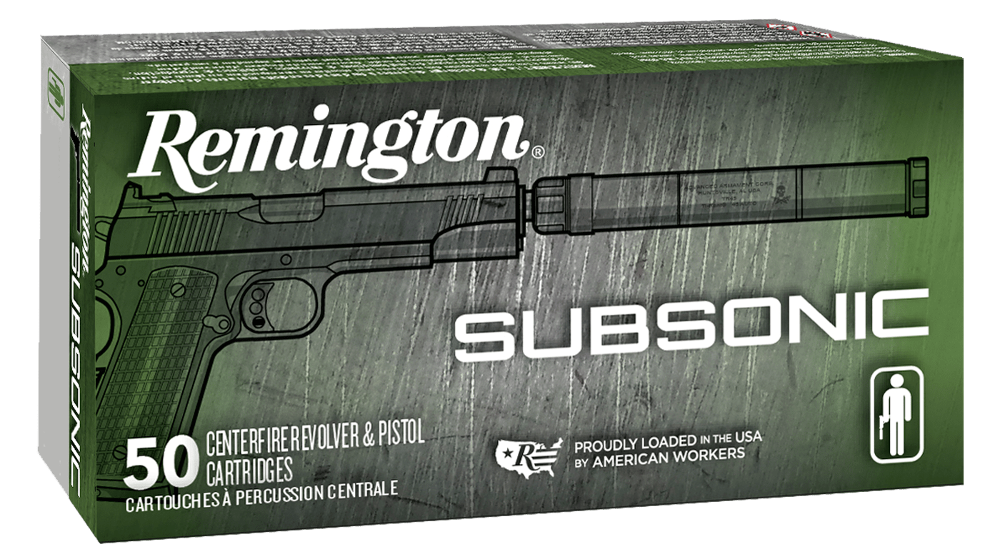 Remington Ammunition Remington Subsonic Handgun Ammo 9mm 147 Gr. Fneb 50 Rd. Ammo