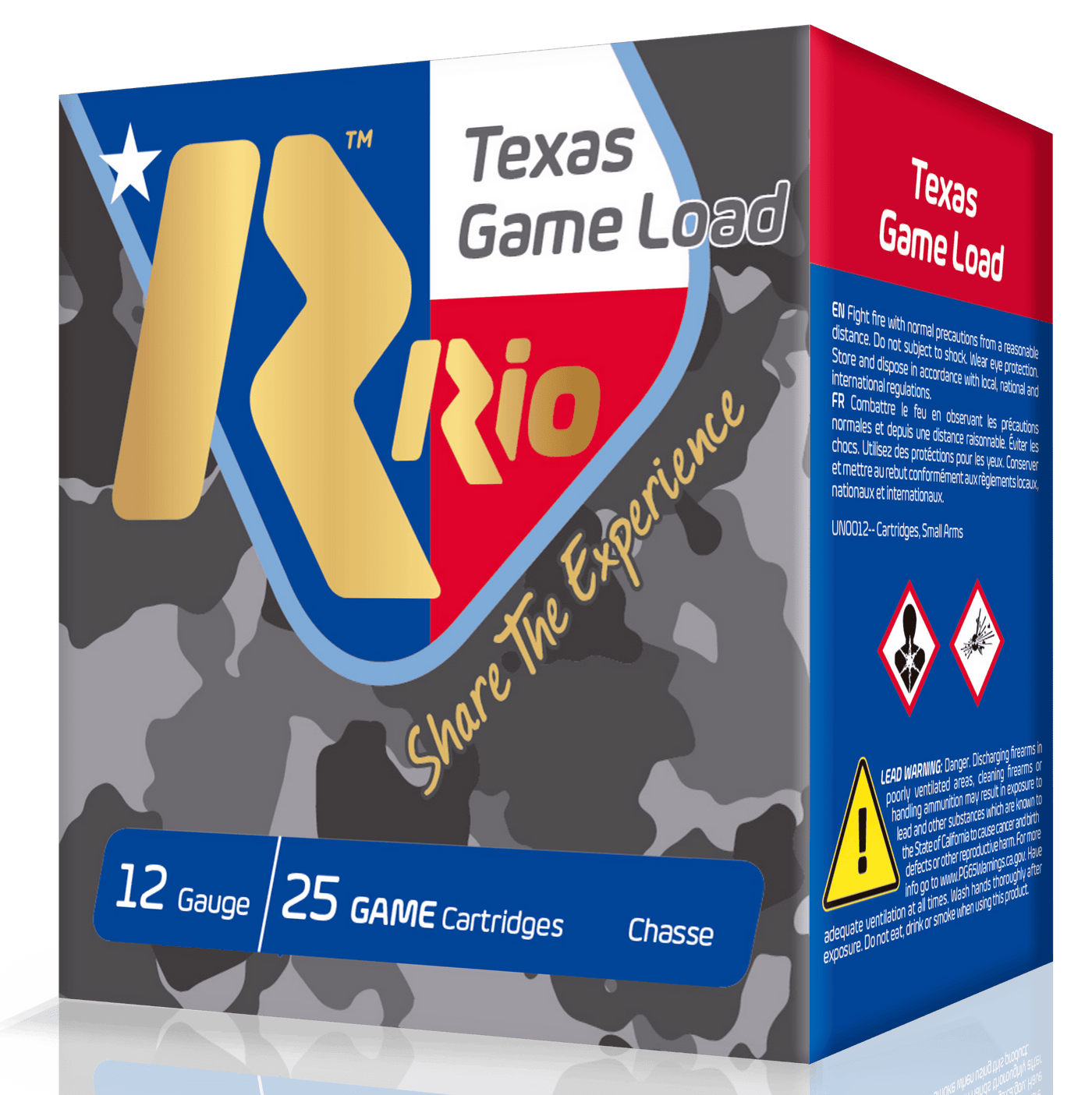 RIO AMMUNITION Rio Ammunition Top Game, Rio Tg368tx    12 2.75     11/4   Txgame     25/10 Ammo