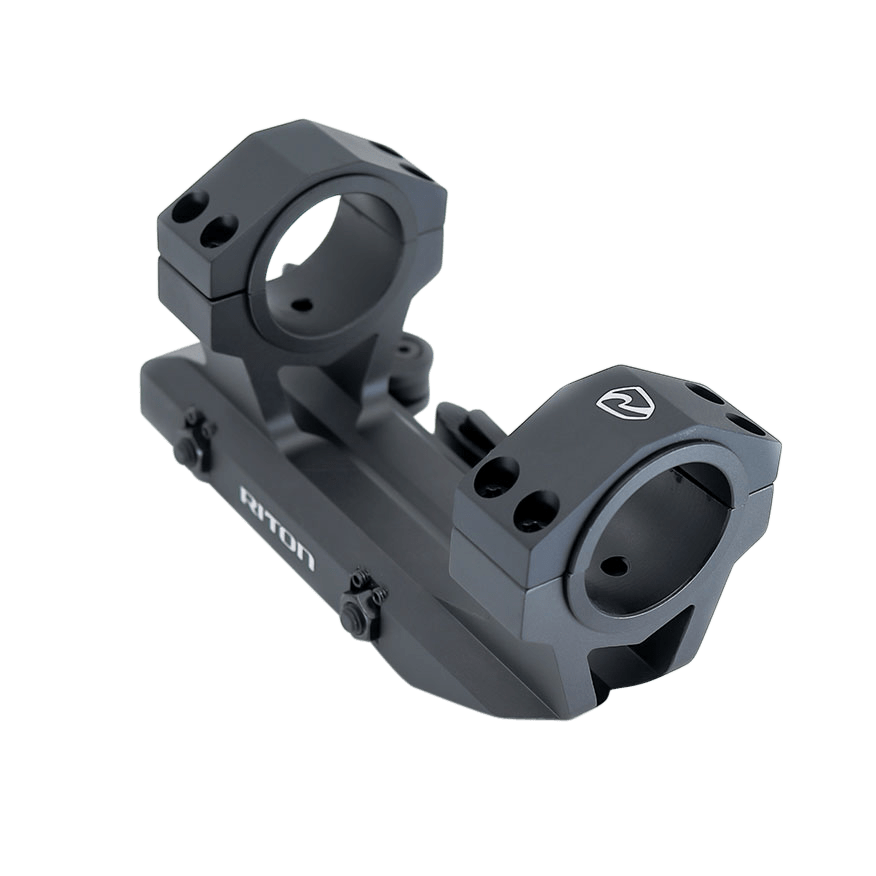 RITON OPTICS Riton Quick Detach Scope Mount - For 30mm And 1" Tube Black< Optics Accessories