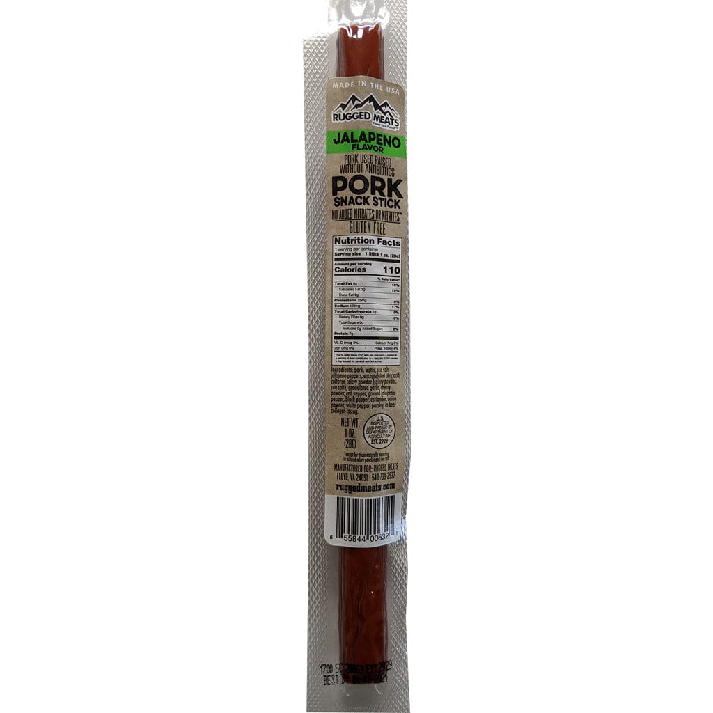 Rugged Meats Rugged Meats Snack Sticks Jalapeno 24 Pk. Food and Front End Sales
