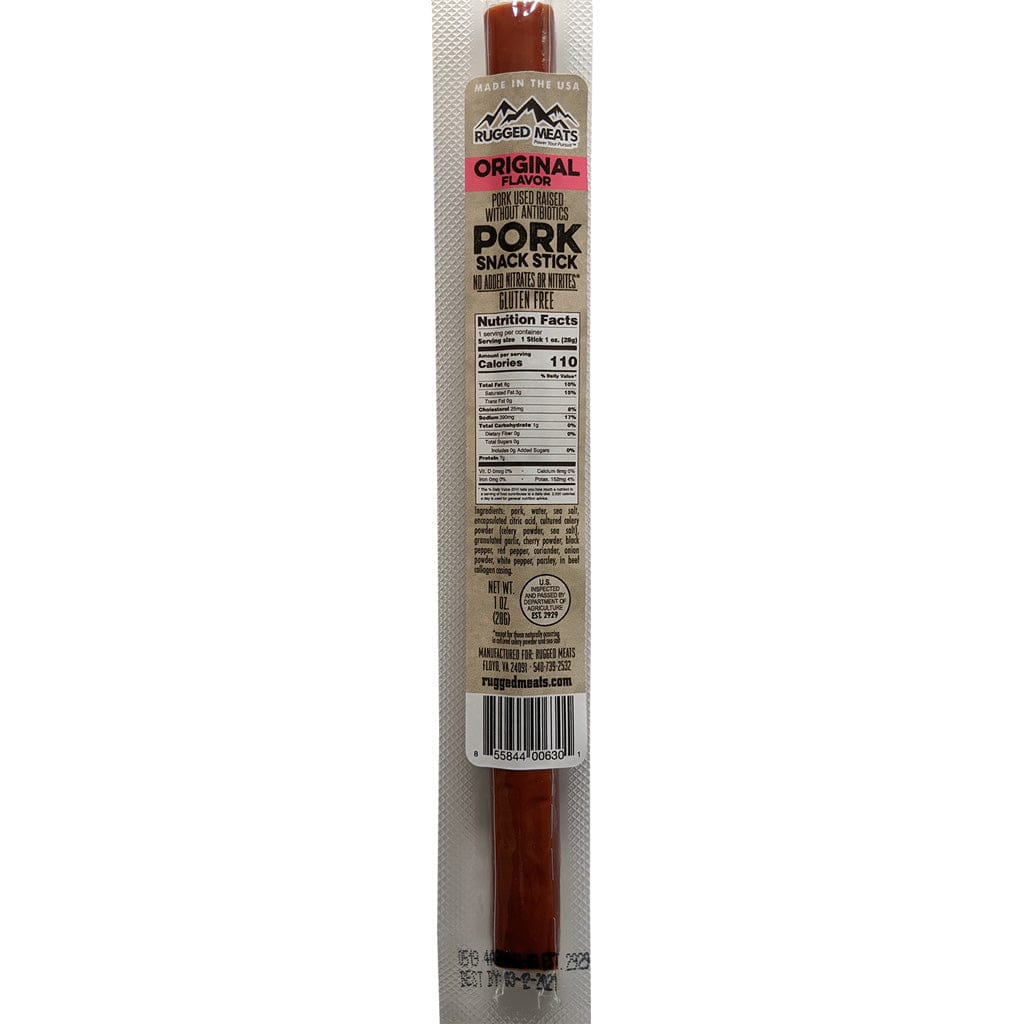 Rugged Meats Rugged Meats Snack Sticks Original 24 Pk. Food and Front End Sales