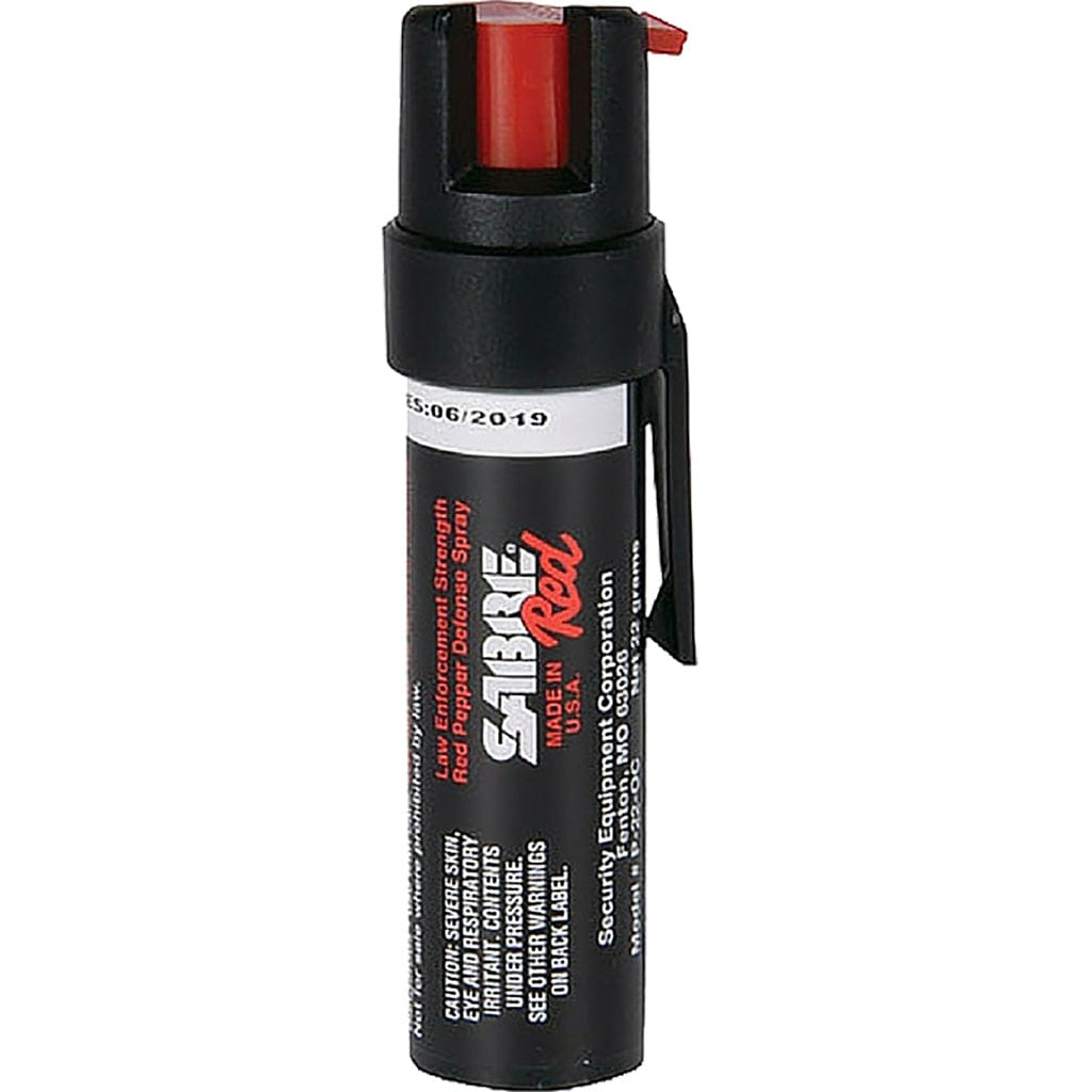 Sabre Sabre Red Compact Pepper Spray Black With Clip Accessories
