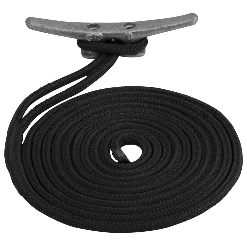 Sea-Dog Sea-Dog Double Braided Nylon Dock Line - 1/2" x 15' - Black Anchoring & Docking