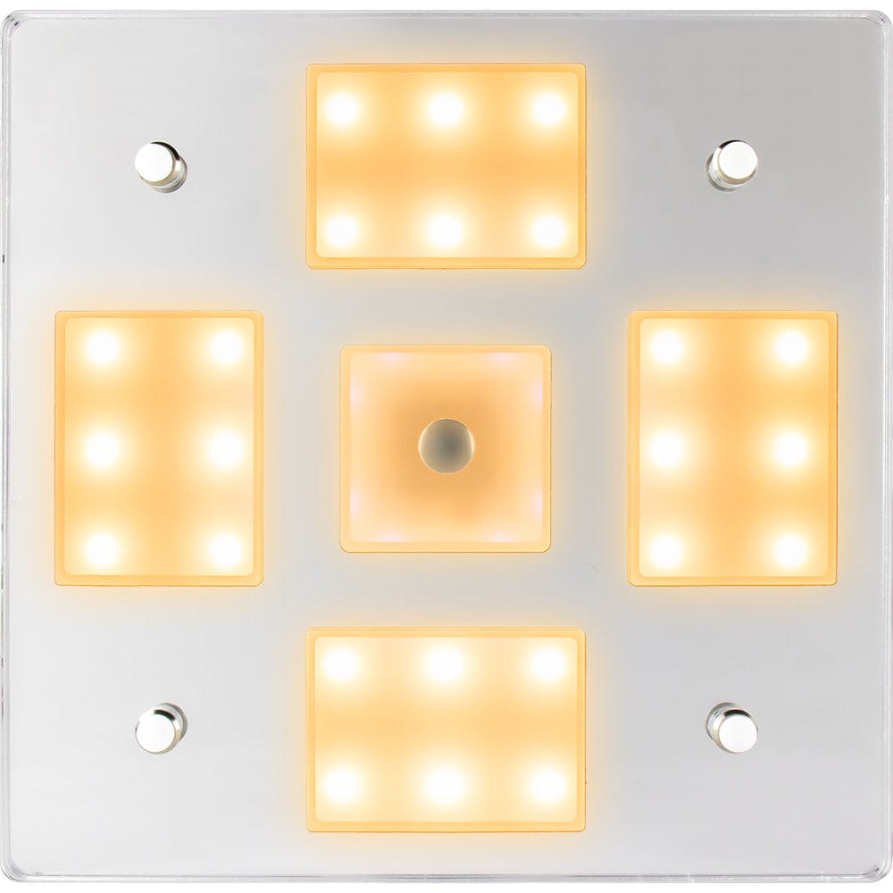 Sea-Dog Sea-Dog Square LED Mirror Light w/On/Off Dimmer - White & Blue Lighting