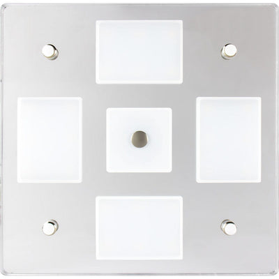 Sea-Dog Sea-Dog Square LED Mirror Light w/On/Off Dimmer - White & Blue Lighting