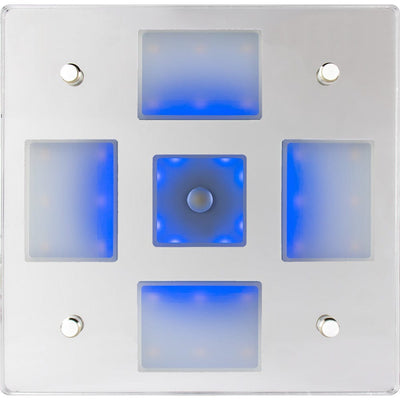 Sea-Dog Sea-Dog Square LED Mirror Light w/On/Off Dimmer - White & Blue Lighting