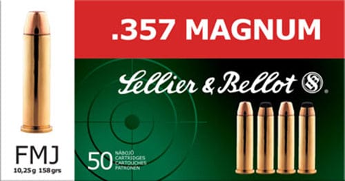 Sellier & Bellot S&b 357 Mag 158gr Fmj-rn - 50rd 20bx/cs Ammo