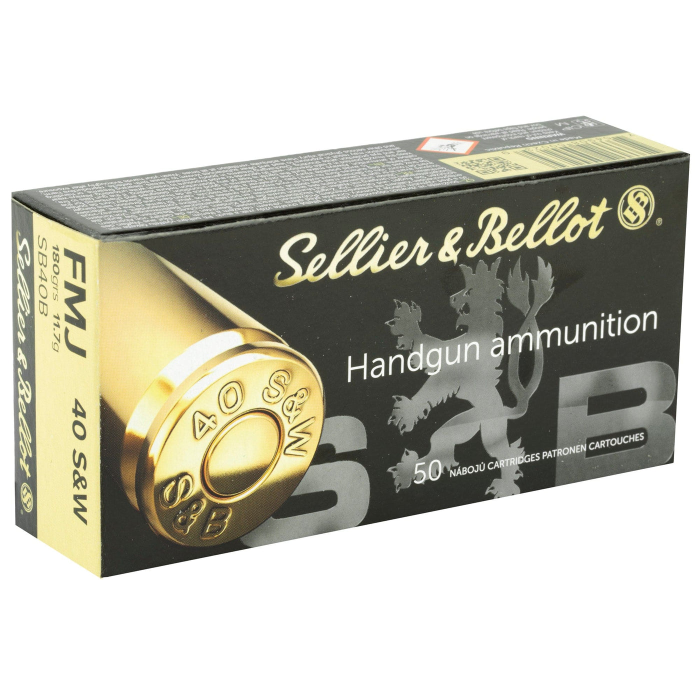 Sellier & Bellot S&b 40sw 180gr Fmj 1000rd Cs Ammunition