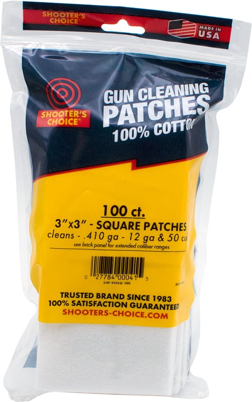 Shooters Choice Shooters Choice 3" Square - Cleaning Patches 100 Pack Gun Care