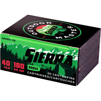 Sierra Bullets Sierra Outdoor Master Handgun Ammo 40 S&w 180 Gr. Jhp 20 Rd. 180 grain / 40sw Ammunition