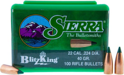 Sierra Sierra Bullets .22cal .224 - 40gr Blitzking 100ct Reloading