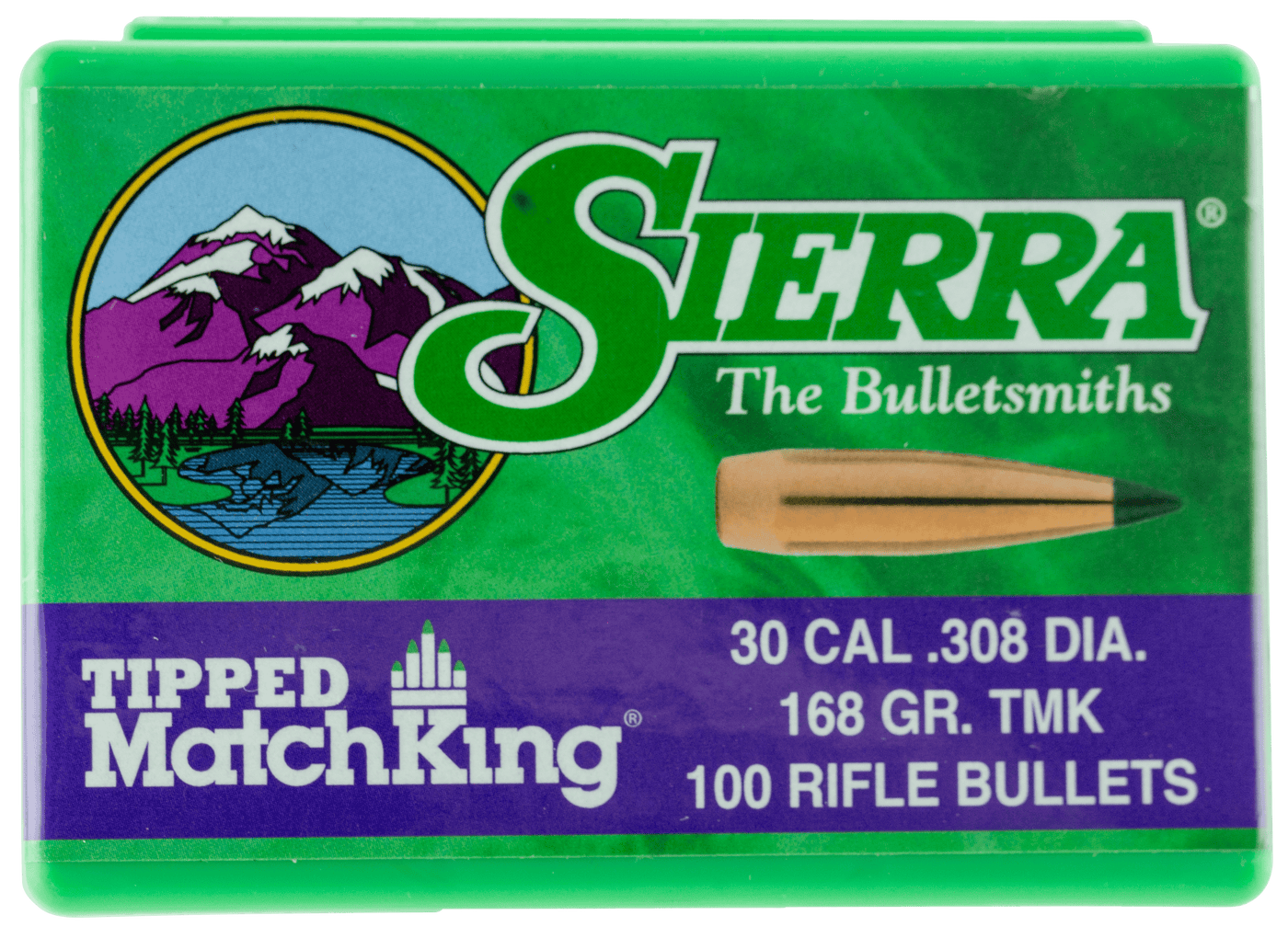 Sierra Sierra Bullets .30 Cal .308 - 168gr Hp-bt Match Tmk 100ct Reloading