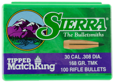Sierra Sierra Bullets .30 Cal .308 - 168gr Hp-bt Match Tmk 100ct Reloading