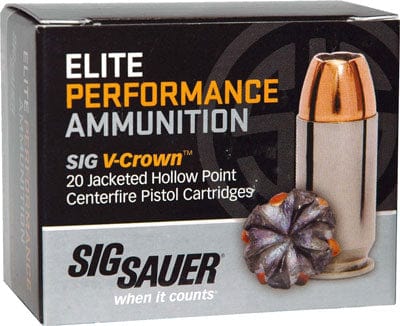 Sig Sauer Sig 357 Magnum 125gr Elite - 20rd 10bx/cs V-crown Jhp Ammo