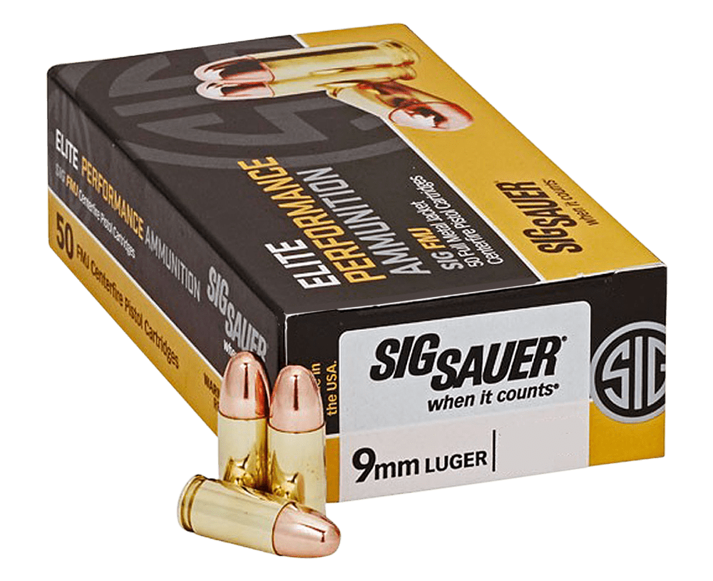 Sig Sauer Sig 9mm Luger 124gr Fmj - 50rd 20bx/cs Ammo