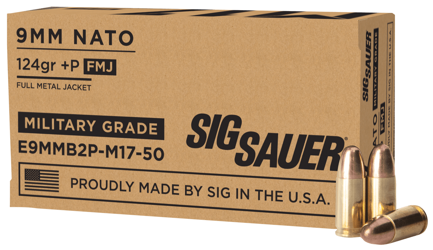 Sig Sauer Sig M17 9mm Luger +p 124gr Fmj - 50rd 20bx/cs Ammo