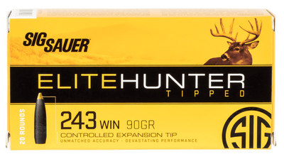 Sig Sauer Sig Sauer Elite Tipped Hunting Rifle Ammo 6mm Creedmoor 100 Gr. Cet 20 Rd. Ammo