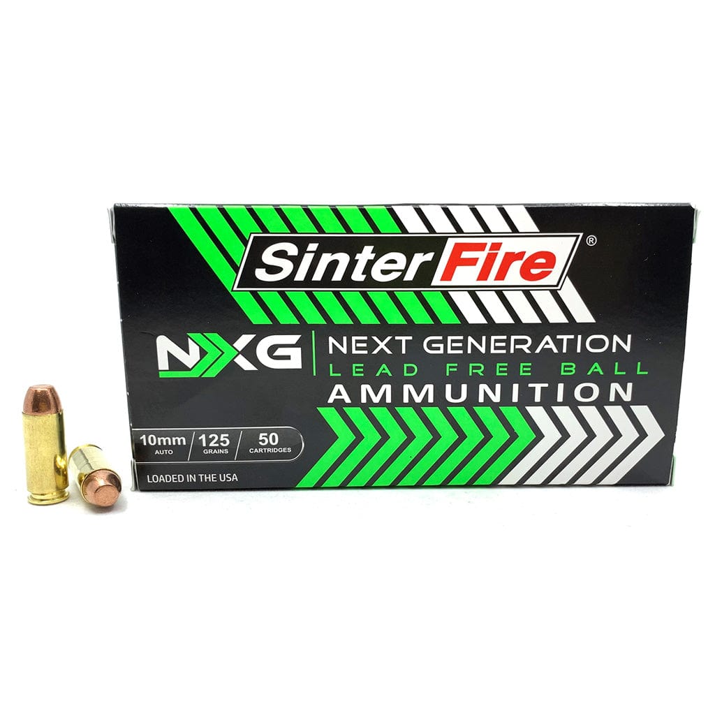 SINTERFIRE INC Sinterfire Nxg Lead Free Ball Pistol Ammo 10mm 125 Gr. Lead-free Ball 50 Rd. Ammo