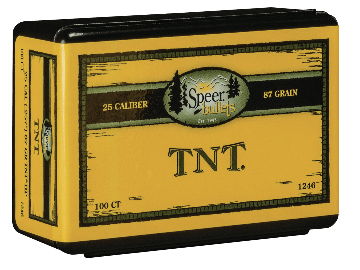 Speer Ammo Speer Ammo Tnt, Speer 1246      Bull .257  87 Tnthp            100 Reloading