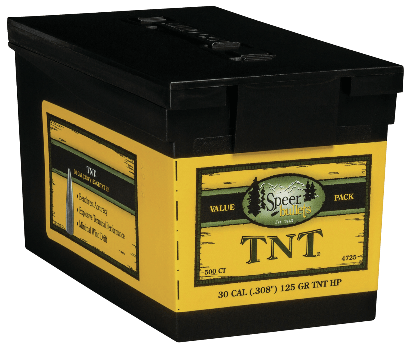 Speer Ammo Speer Ammo Tnt, Speer 4725      Bull .308 125 Hp Tnt Vp        500 Reloading