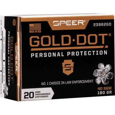Speer Ammo Speer Gold Dot Handgun Ammo 40 S&w 180 Gr. Hp 20 Rd. Ammo