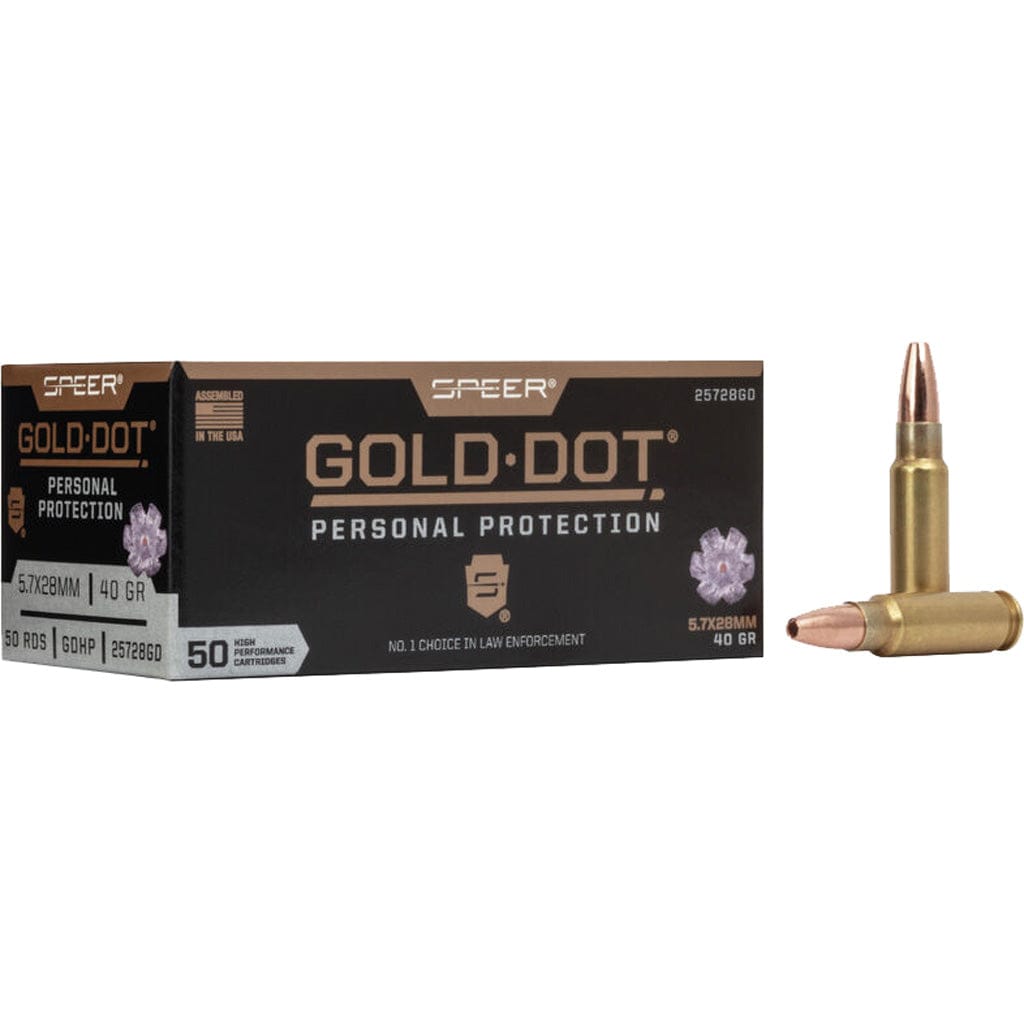 Speer Ammo Speer Gold Dot Personal Protection Pistol Ammo 5.7x28mm 40 Gr. Gdhp 50 Rd. Ammo
