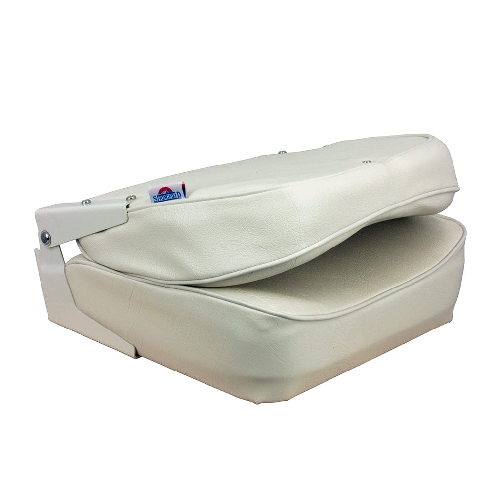 Springfield Marine Springfield Economy Folding Seat - White Boat Outfitting