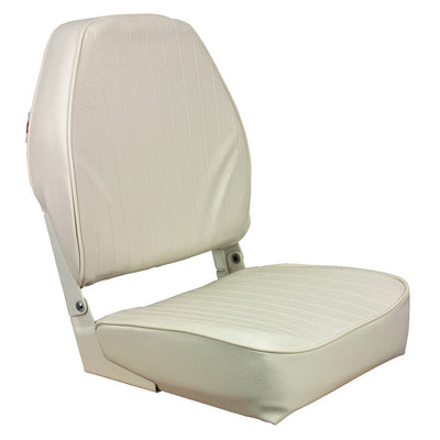 Springfield Marine Springfield High Back Folding Seat - White Boat Outfitting