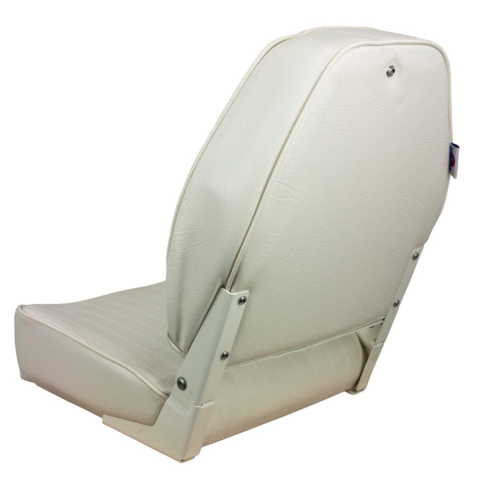 Springfield Marine Springfield High Back Folding Seat - White Boat Outfitting