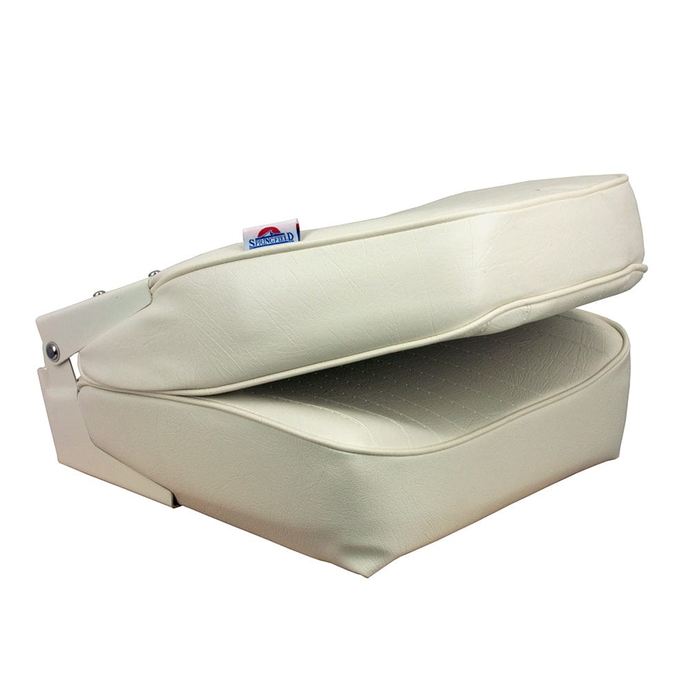 Springfield Marine Springfield High Back Folding Seat - White Boat Outfitting