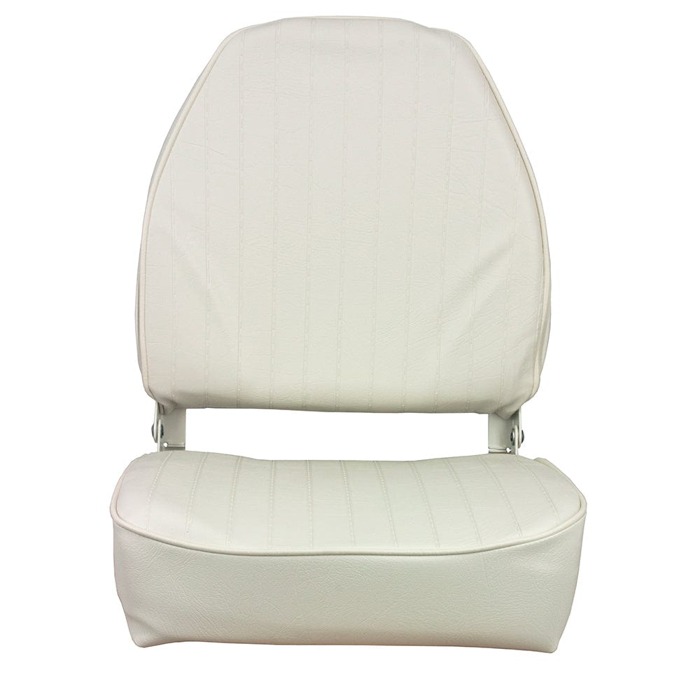 Springfield Marine Springfield High Back Folding Seat - White Boat Outfitting