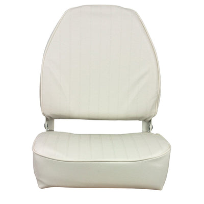 Springfield Marine Springfield High Back Folding Seat - White Boat Outfitting